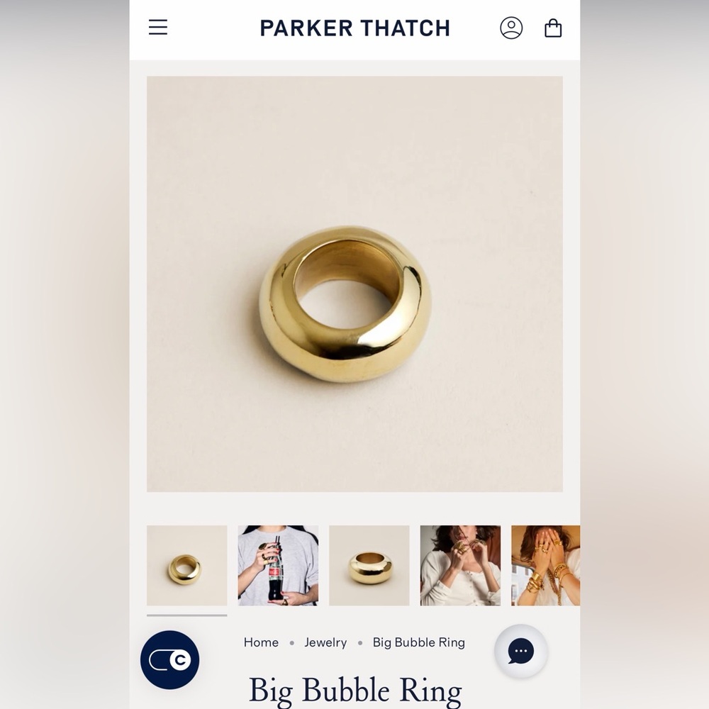 Parker Thatch Big Bubble Ring - Size 10 - Picture 2 of 2